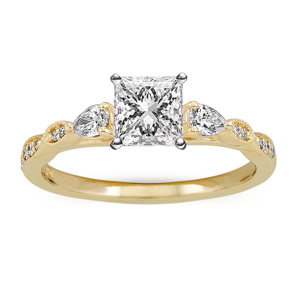 Chloe Three-Stone Engagement Ring