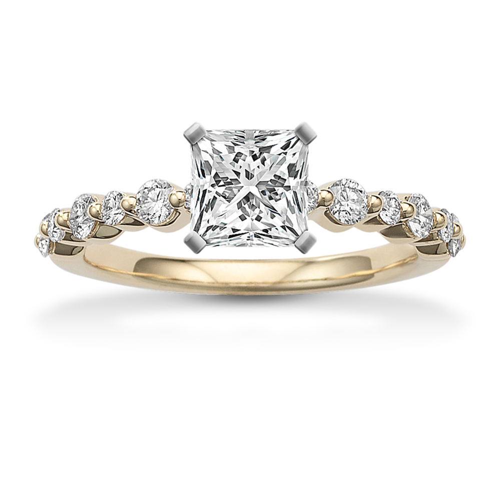 Delphine Engagement Ring (0.35tcw Diamond Accents)