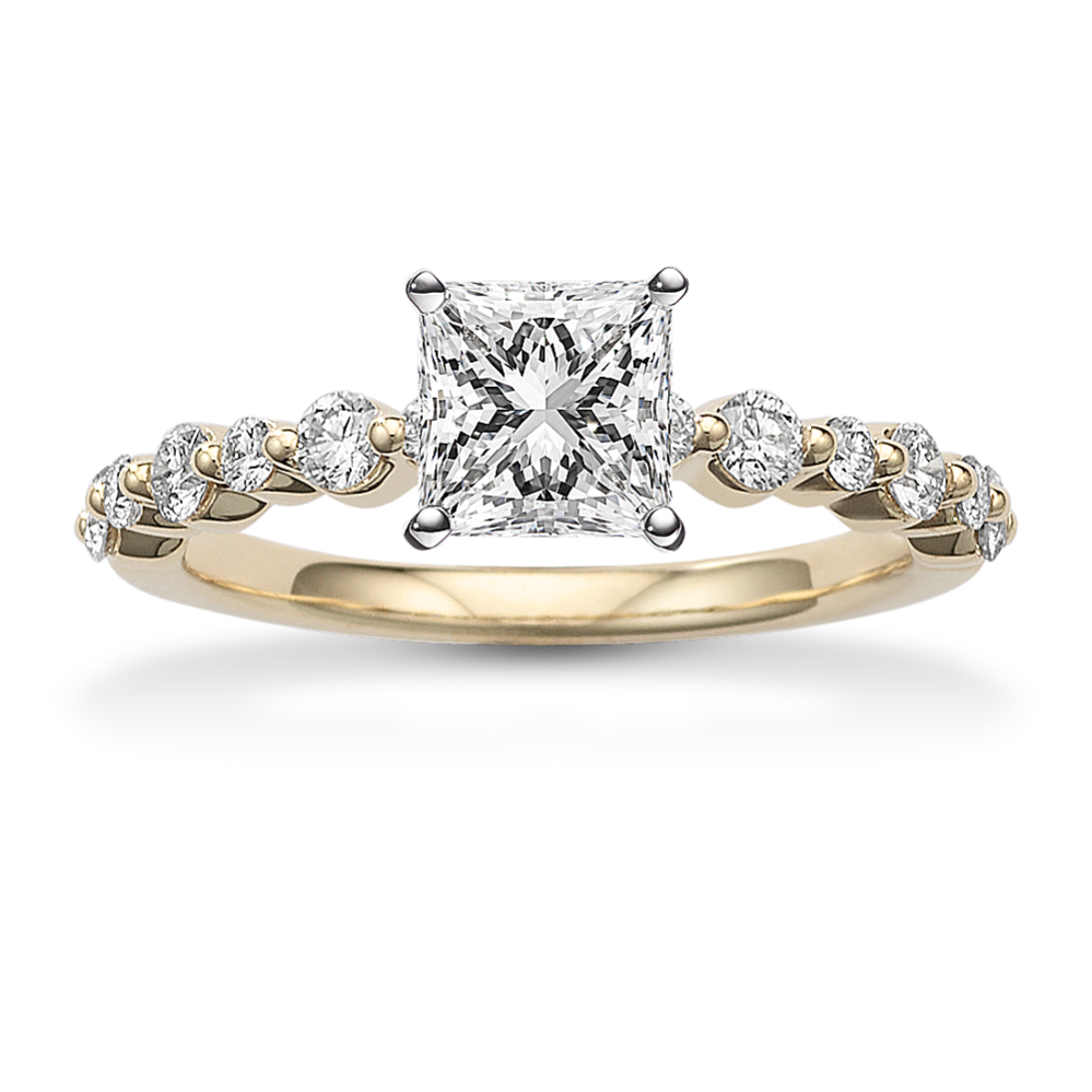 Delphine Engagement Ring (0.35tcw Diamond Accents)