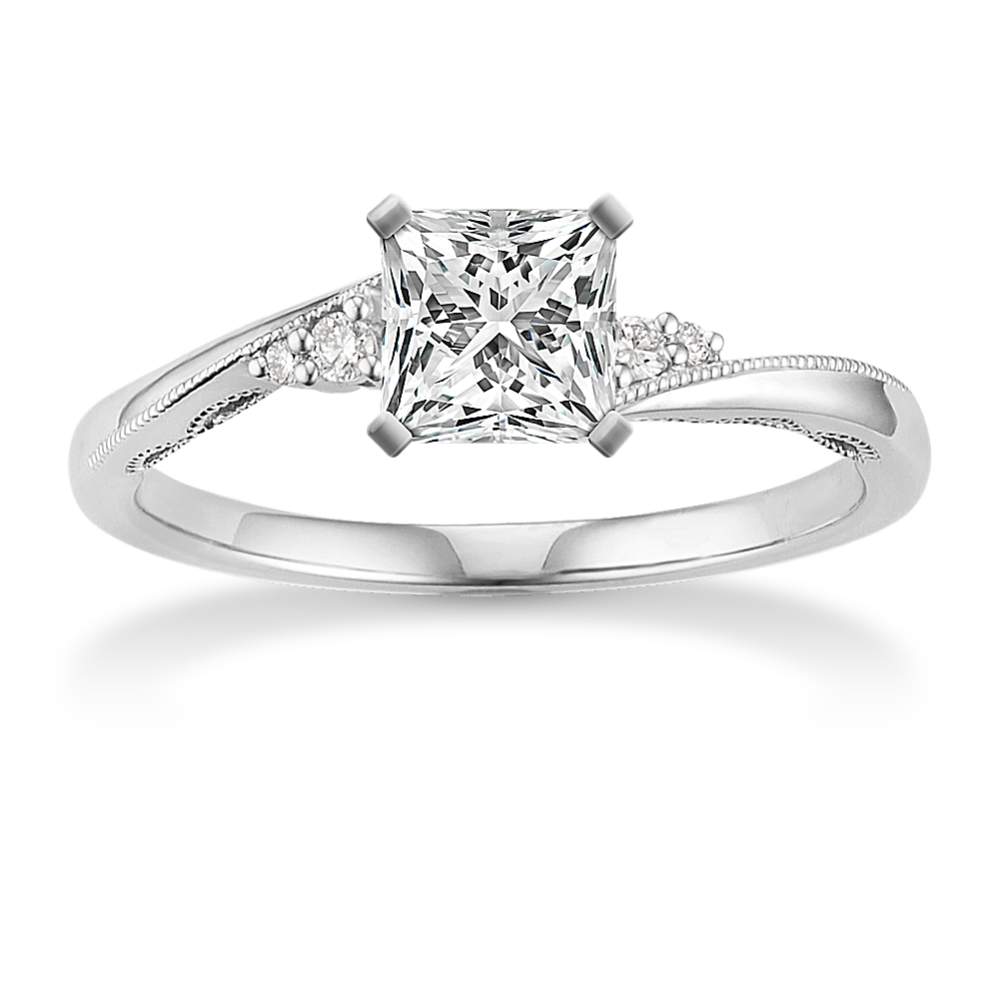 1.0 ct. Natural Diamond Engagement Ring in Platinum