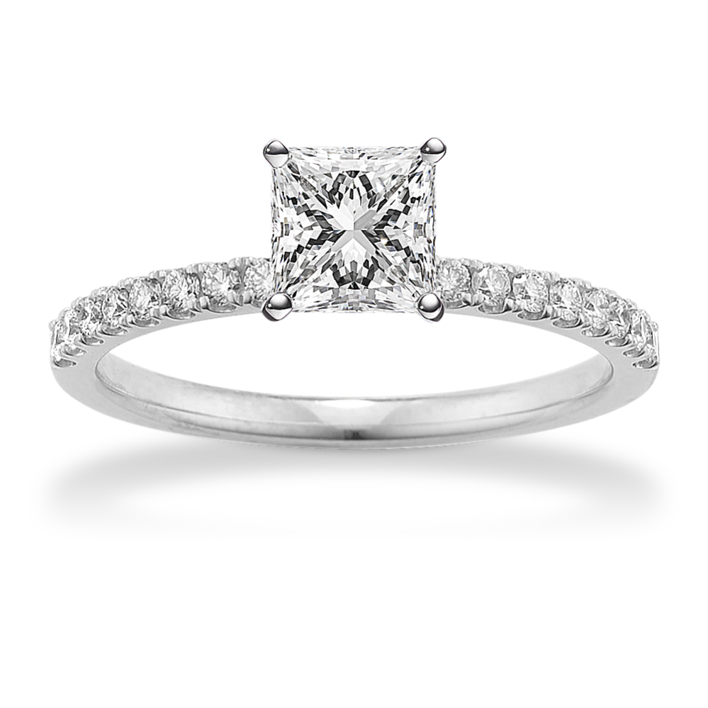 Vista Diamond Pave Engagement Ring