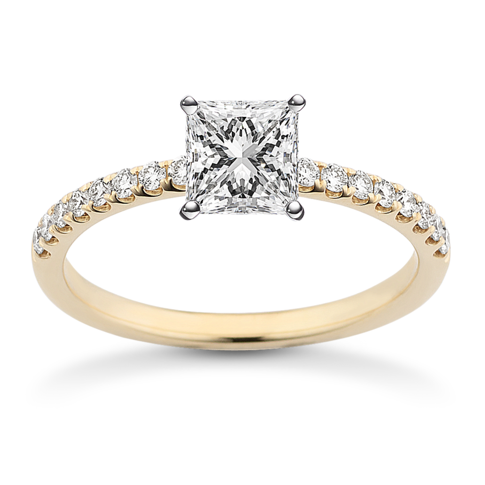 Vista Diamond Pave Engagement Ring