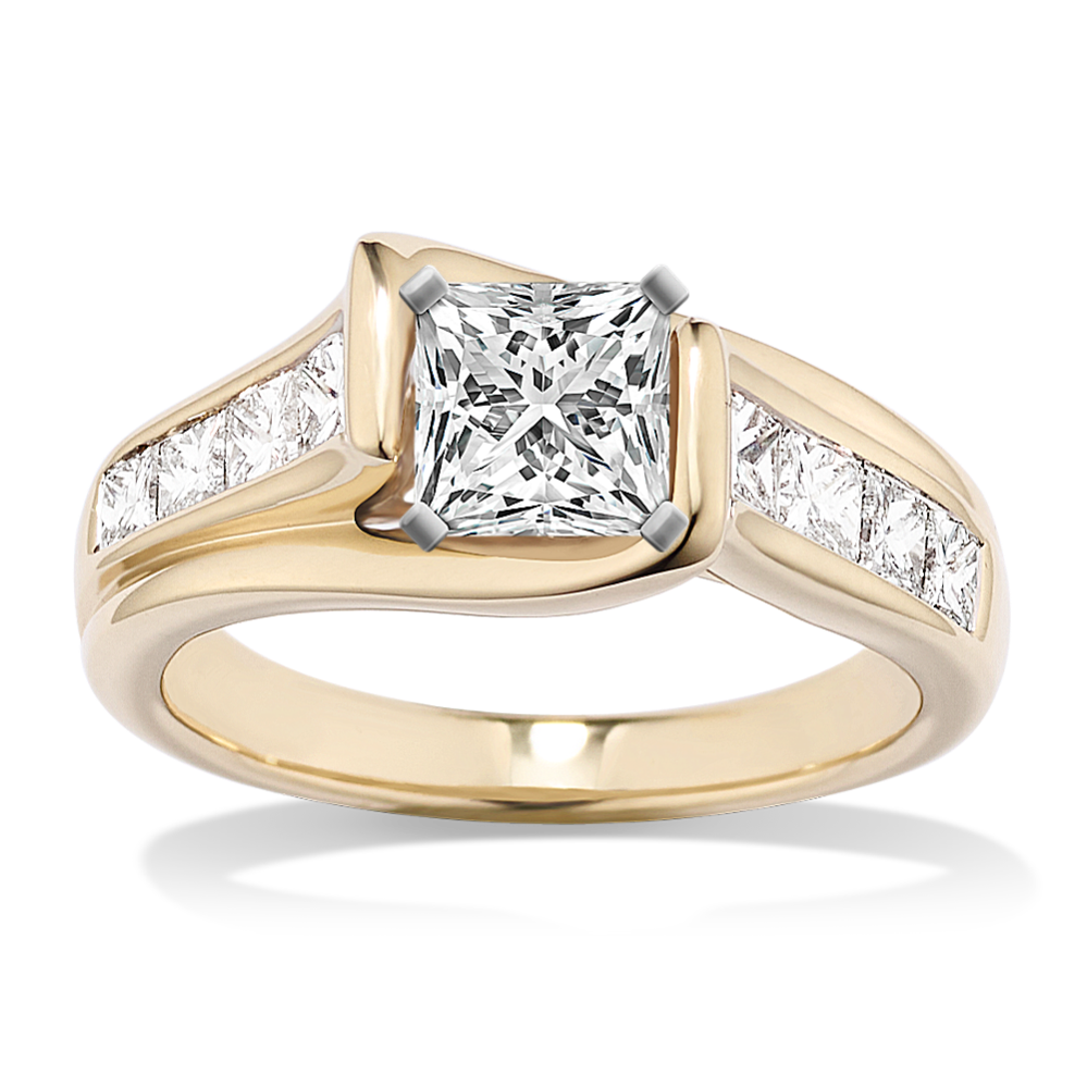 Cathedral cut engagement discount ring