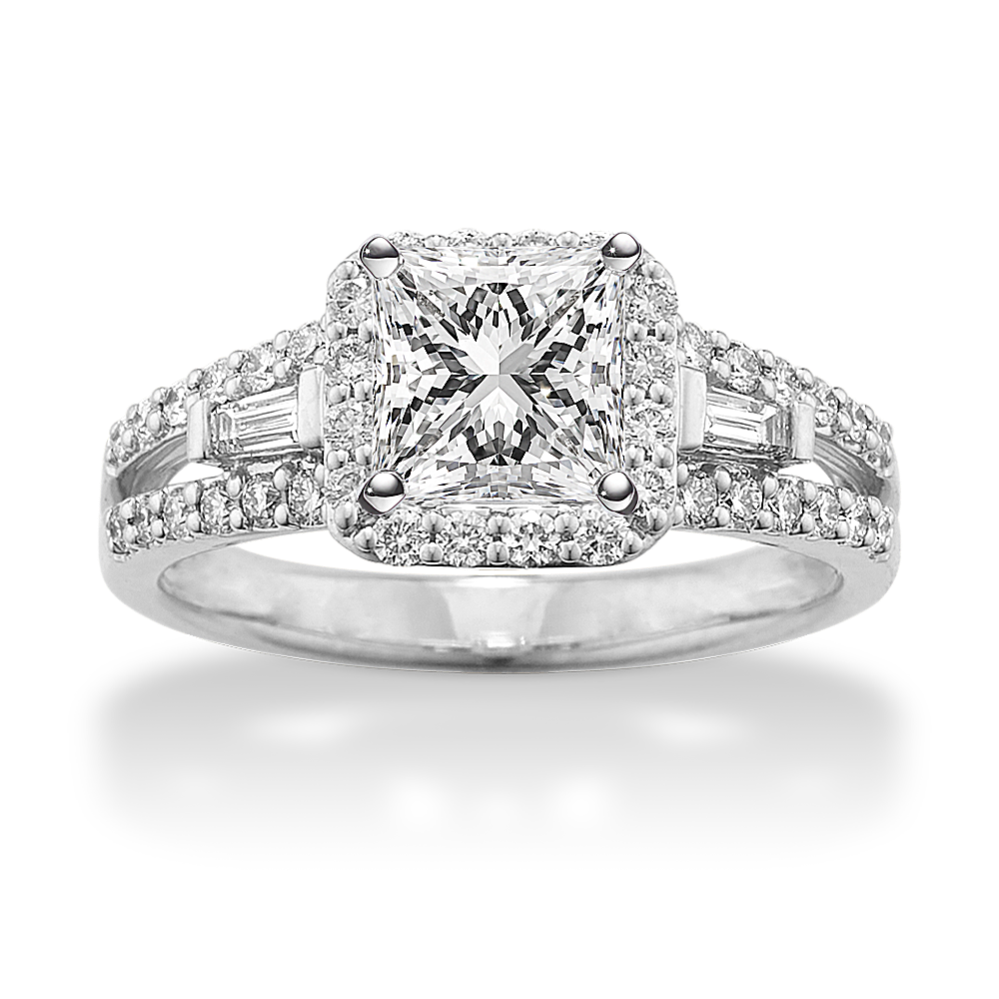 Halo Diamond Engagement Ring