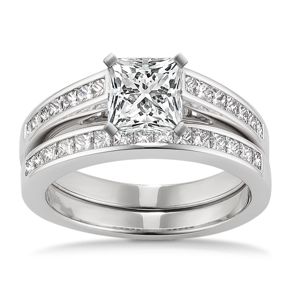 1.18 ct. Natural Diamond Engagement Ring in White Gold