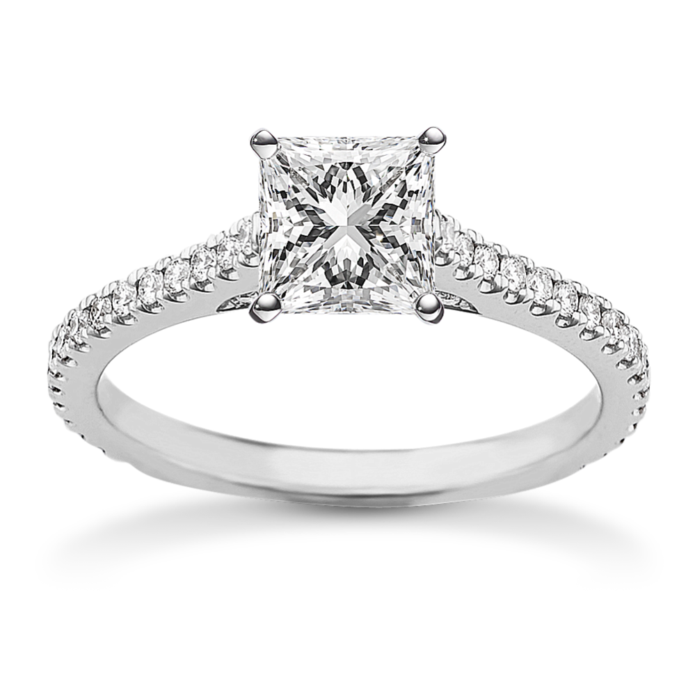 1.2 ct. Natural Diamond Engagement Ring in White Gold