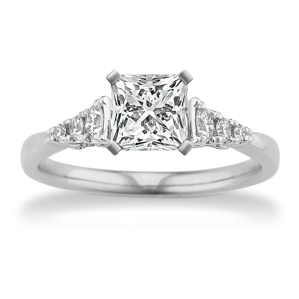 1.21 ct. Natural Diamond Engagement Ring in White Gold