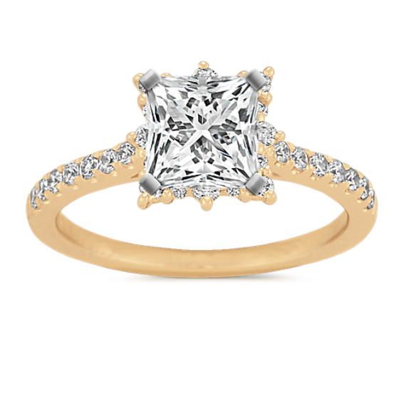 Palais Engagement Ring for 0.30 ct Princess Cut
