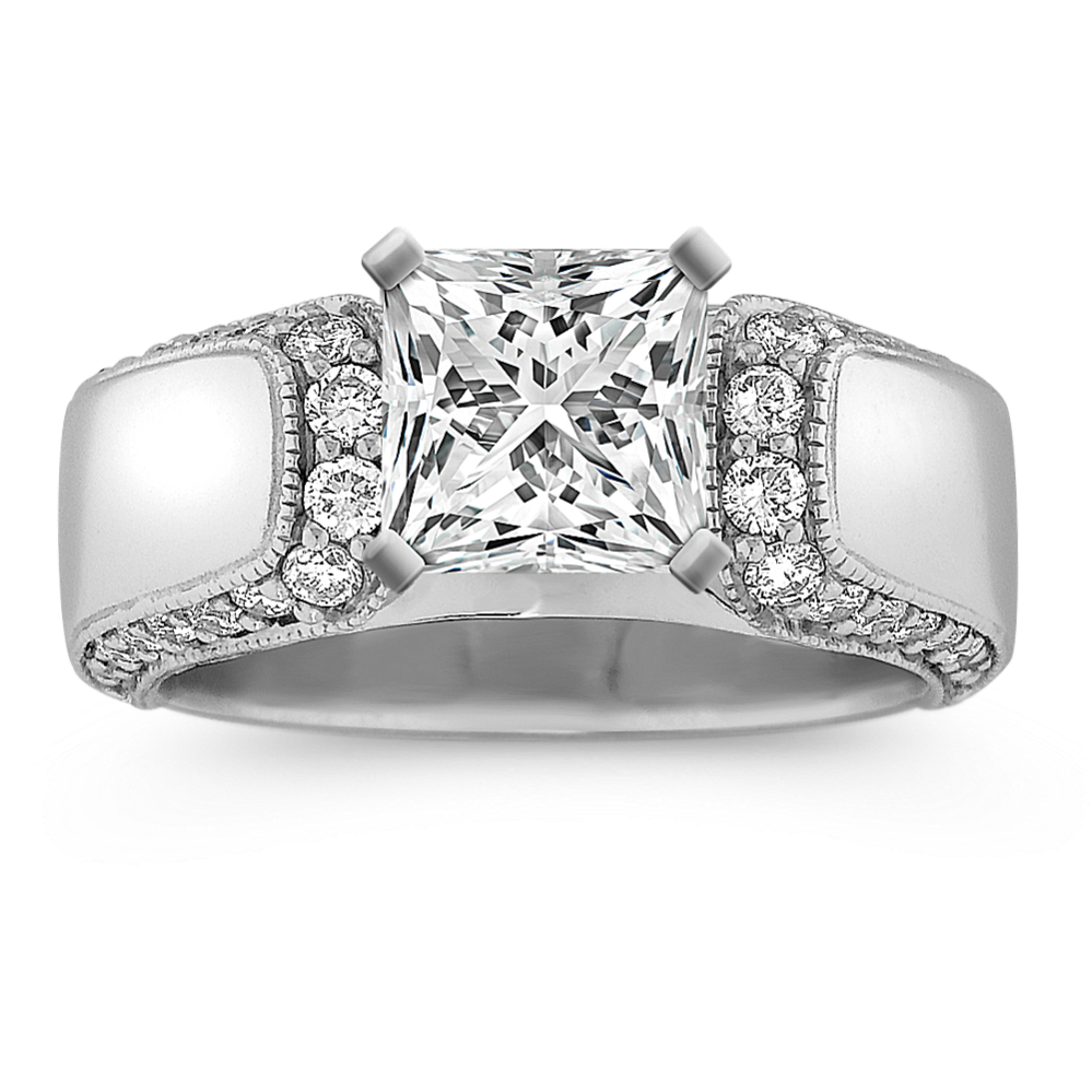 1.51 ct. Natural Diamond Engagement Ring in White Gold