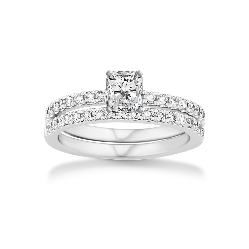 0.5 ct. Natural Diamond Engagement Ring in White Gold