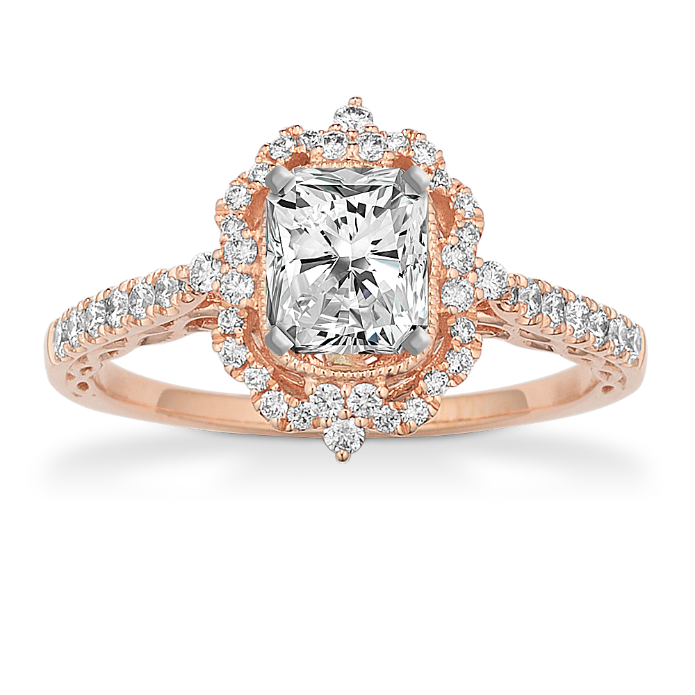 0.82 ct. Natural Diamond Engagement Ring in Rose Gold Shane Co