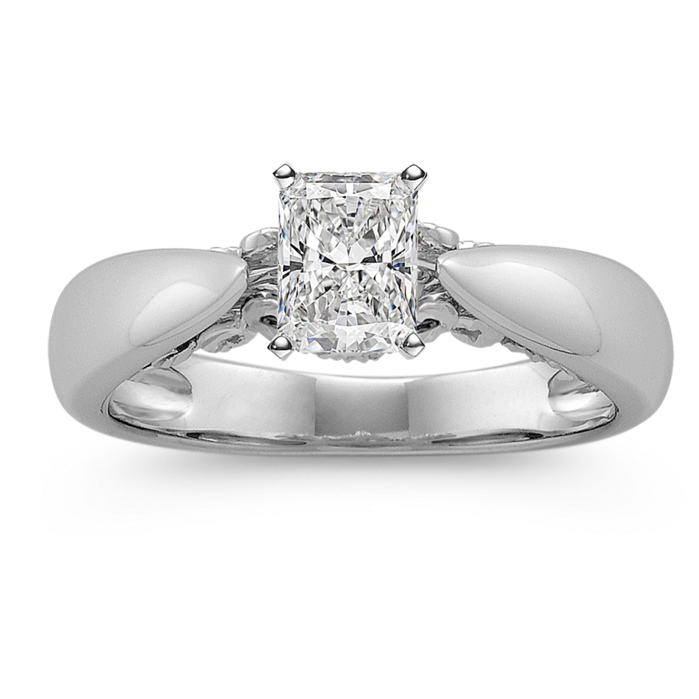 14k White Gold Engagement Ring
