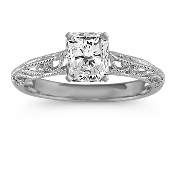 Vintage Cathedral Diamond Engagement Ring