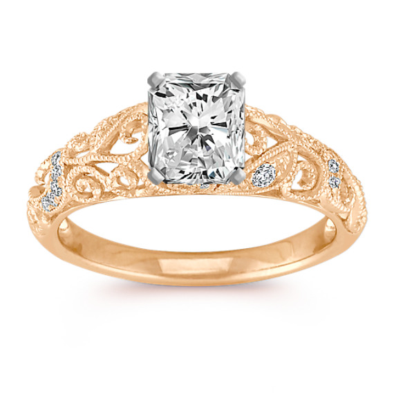 Cosette Diamond Engagement Ring 14k Yellow Gold with Radiant Diamond