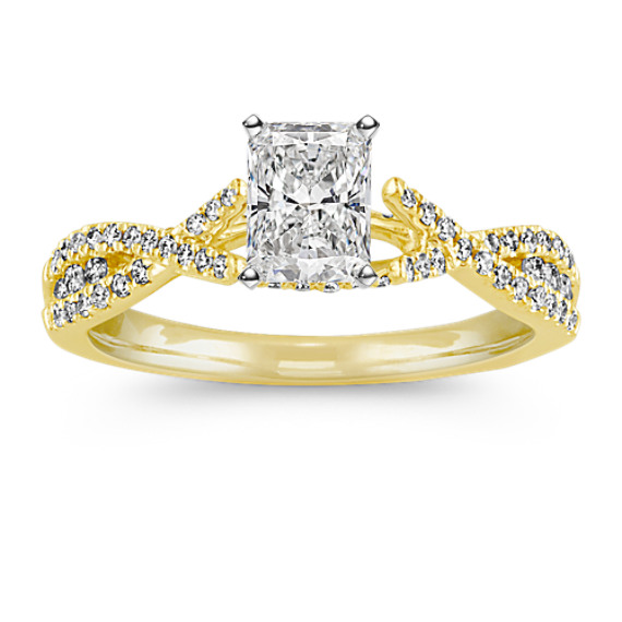 Katerina Infinity Engagement Ring in Yellow Gold | Shane Co.