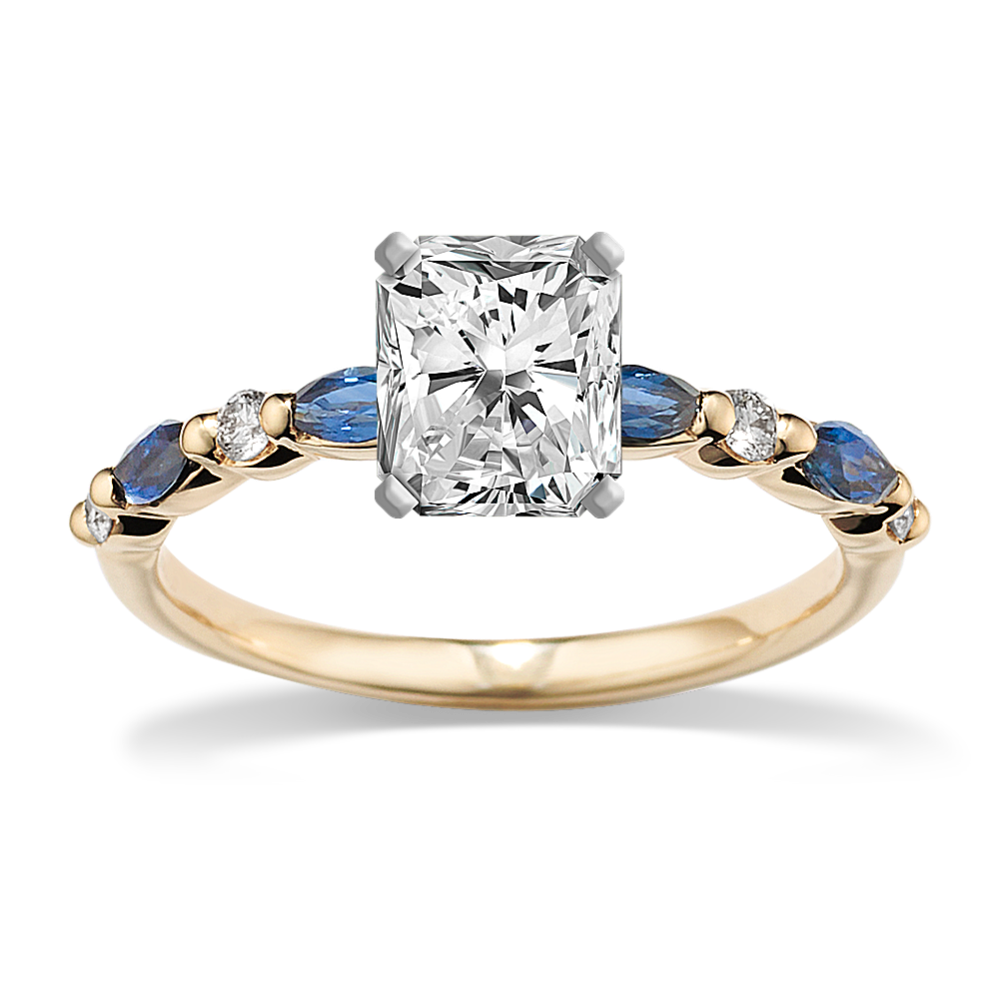 Cassia Sapphire Diamond Engagement Ring Shane Co
