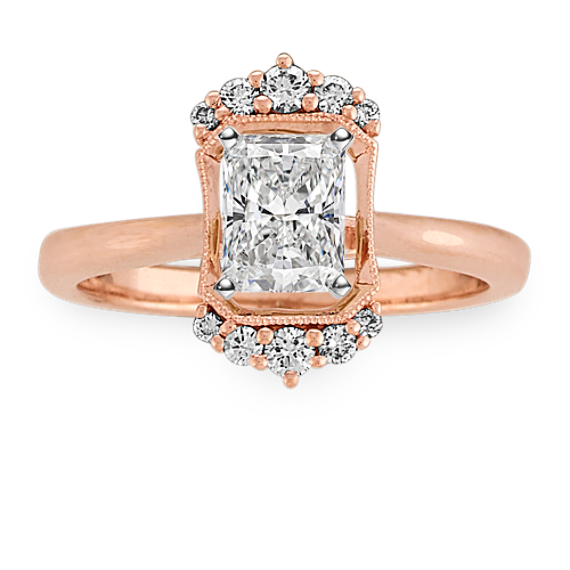 Lucienne Halo Engagement Ring (Radiant Cut)