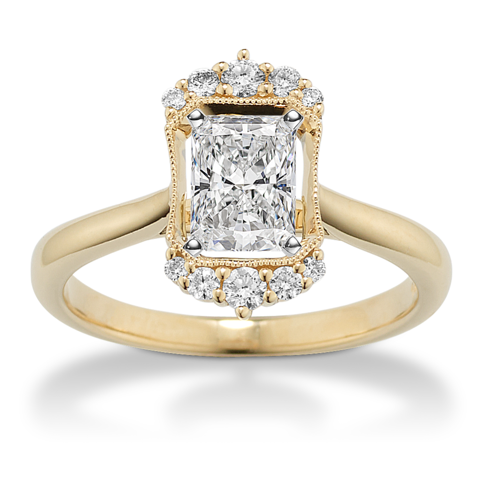 Lucienne Halo Engagement Ring (Radiant Cut)