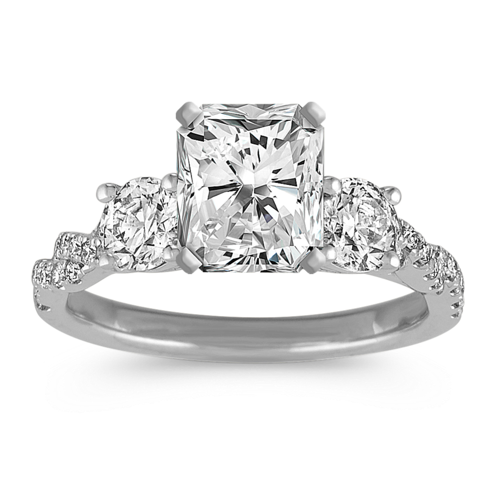 Geneva Three Stone Engagement Ring Shane Co