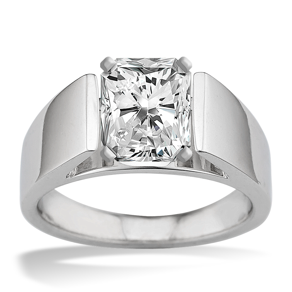 2.0Ct Emerald Cut Natural Black Diamond Ring, 14KT Yellow Gold Engagement  Ring