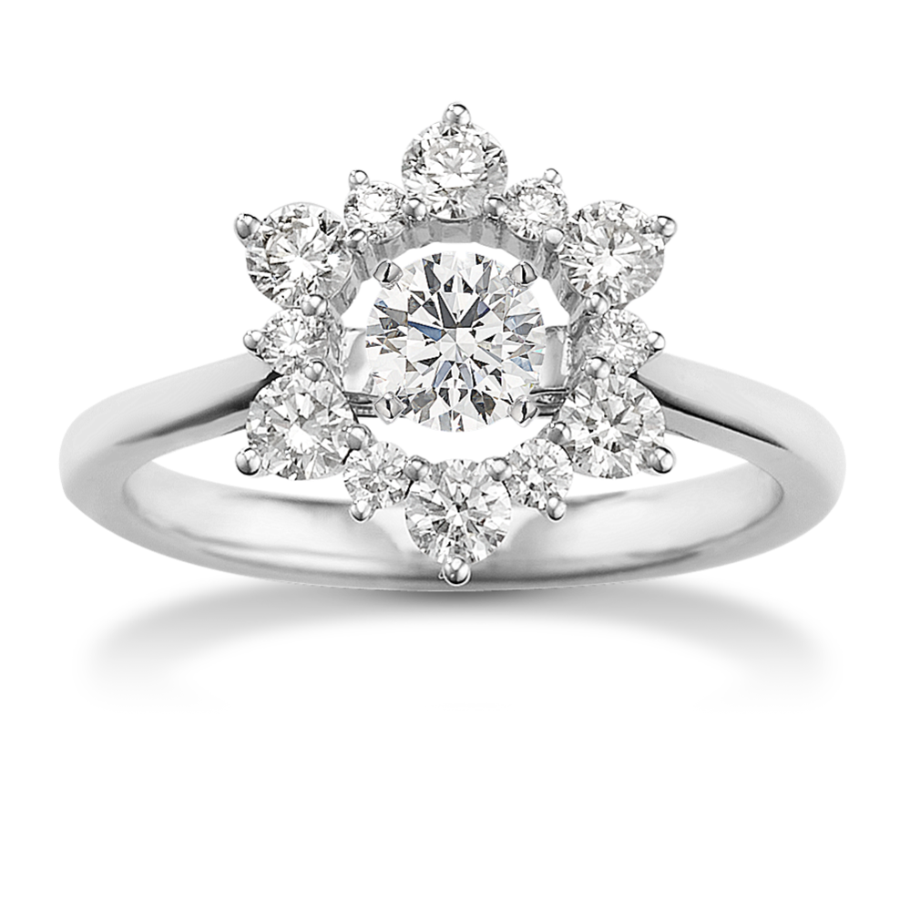 Star Halo Engagement Ring (Round)