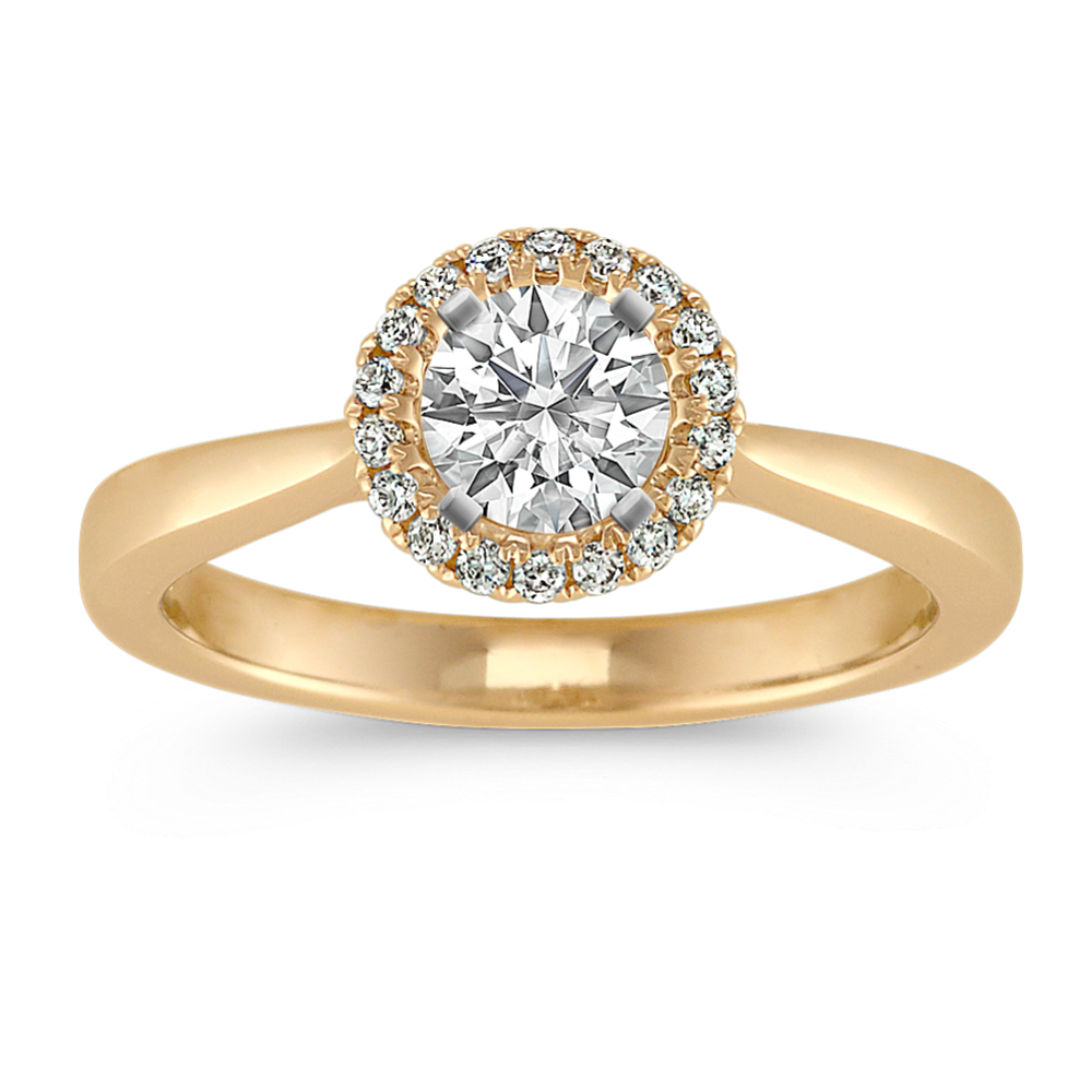 0.34 ct. Natural Diamond Engagement Ring in Yellow Gold
