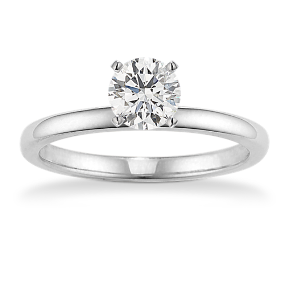 0.4 ct. Natural Diamond Engagement Ring in White Gold