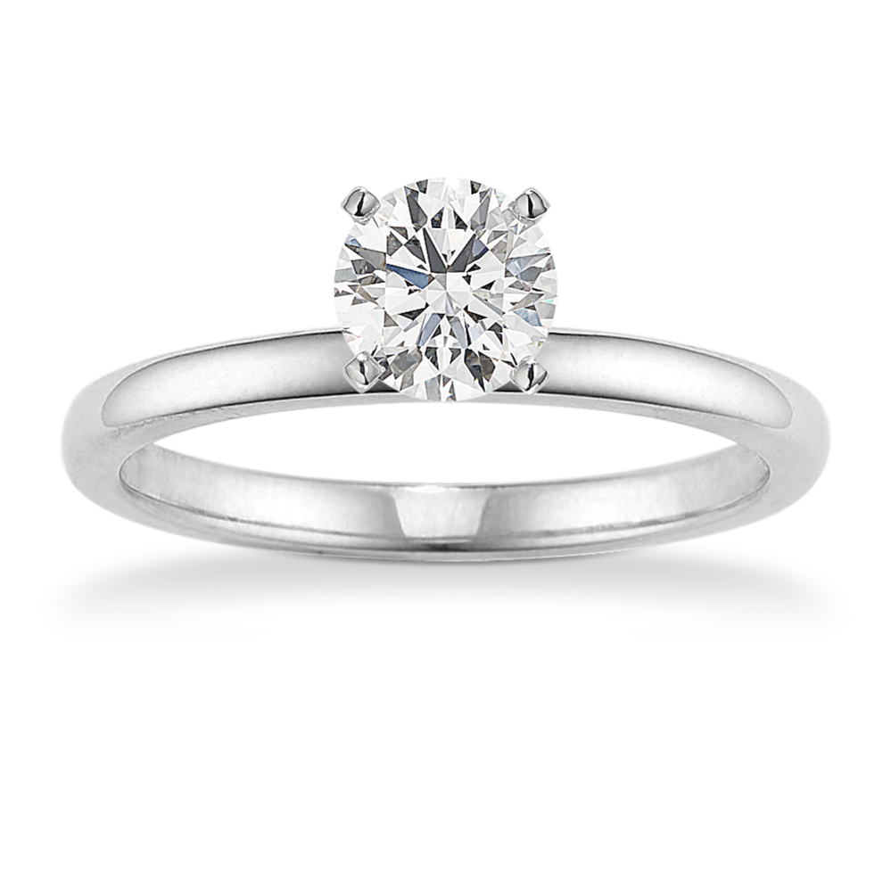 0.4 ct. Natural Diamond Engagement Ring in White Gold