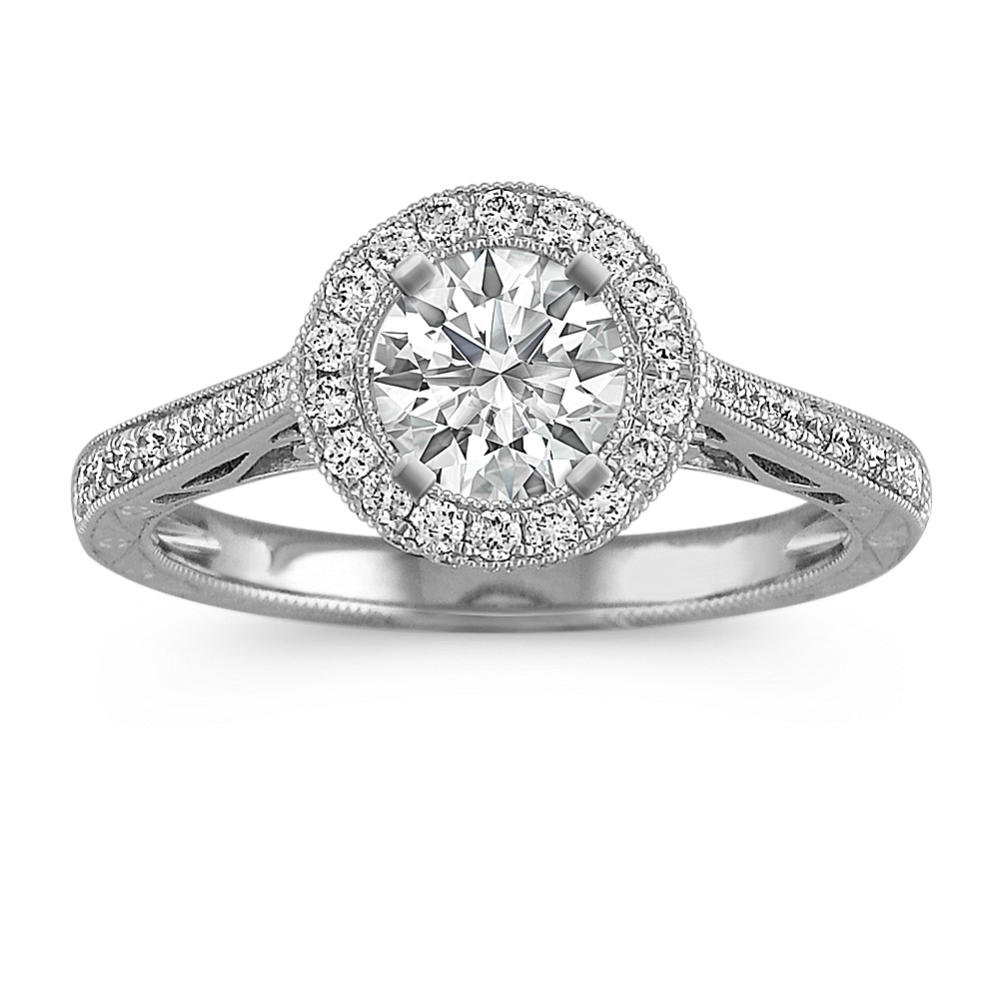Verona Halo Engagement Ring (Round)