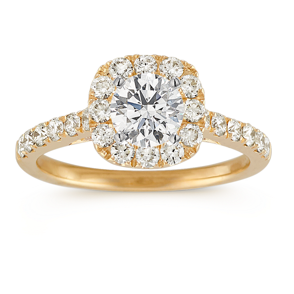 Chorus Halo Engagement Ring for 0.50 ct Round