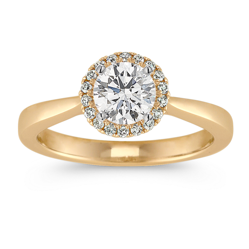 Kinsley Halo Engagement Ring for 0.50 ct Round
