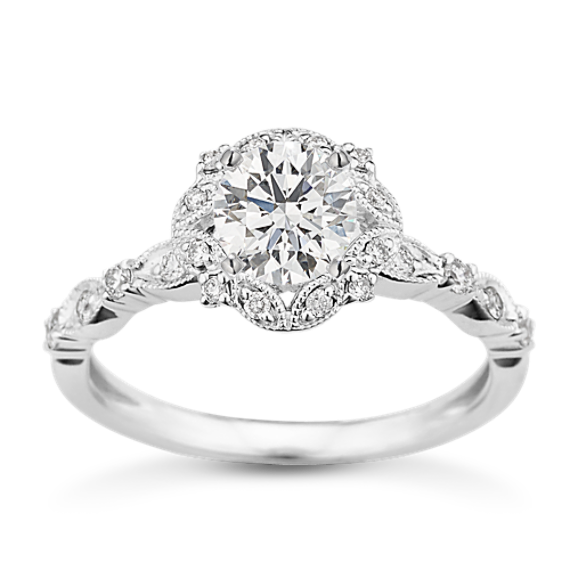 Cecelia Halo Engagement Ring for 0.50 ct Round