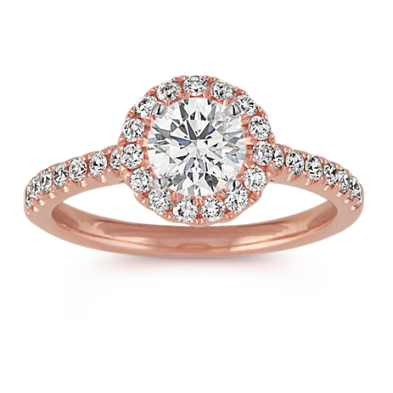 Vista Halo Engagement Ring for 0.50 ct Round
