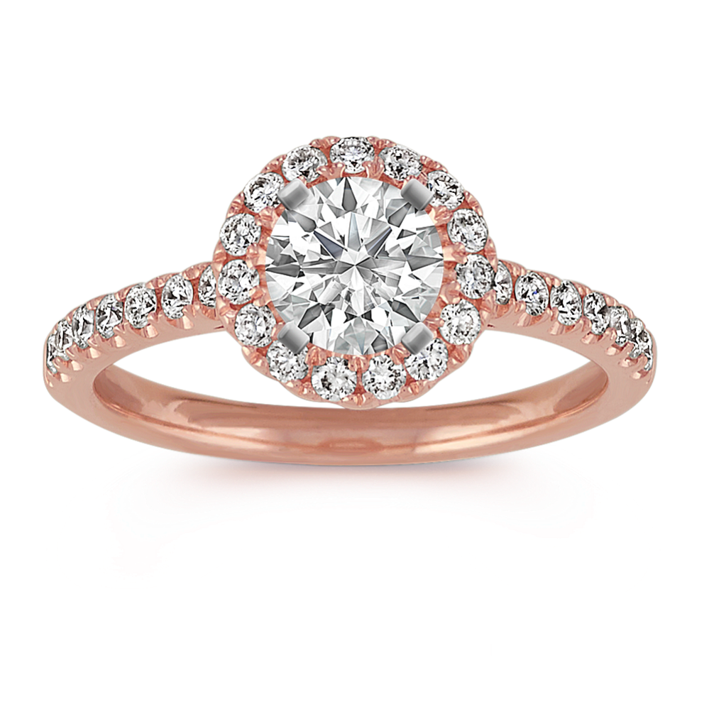 Vista Halo Engagement Ring for 0.50 ct Round
