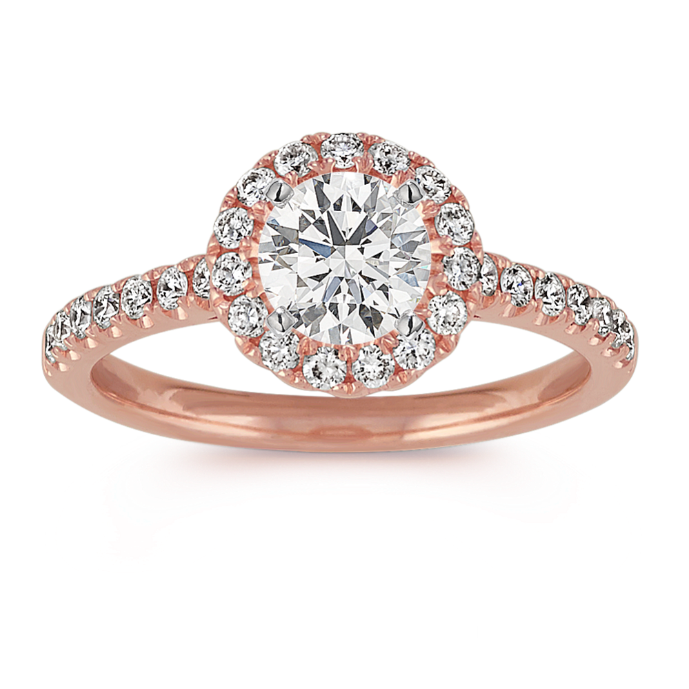 Vista Halo Engagement Ring for 0.50 ct Round