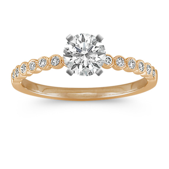 Meander Vintage Bezel-Set Diamond Engagement Ring