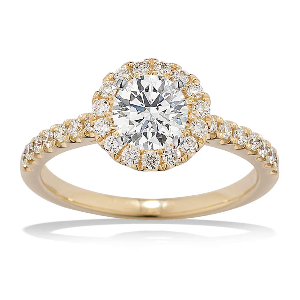 Vista Halo Engagement Ring for 0.50 ct Round