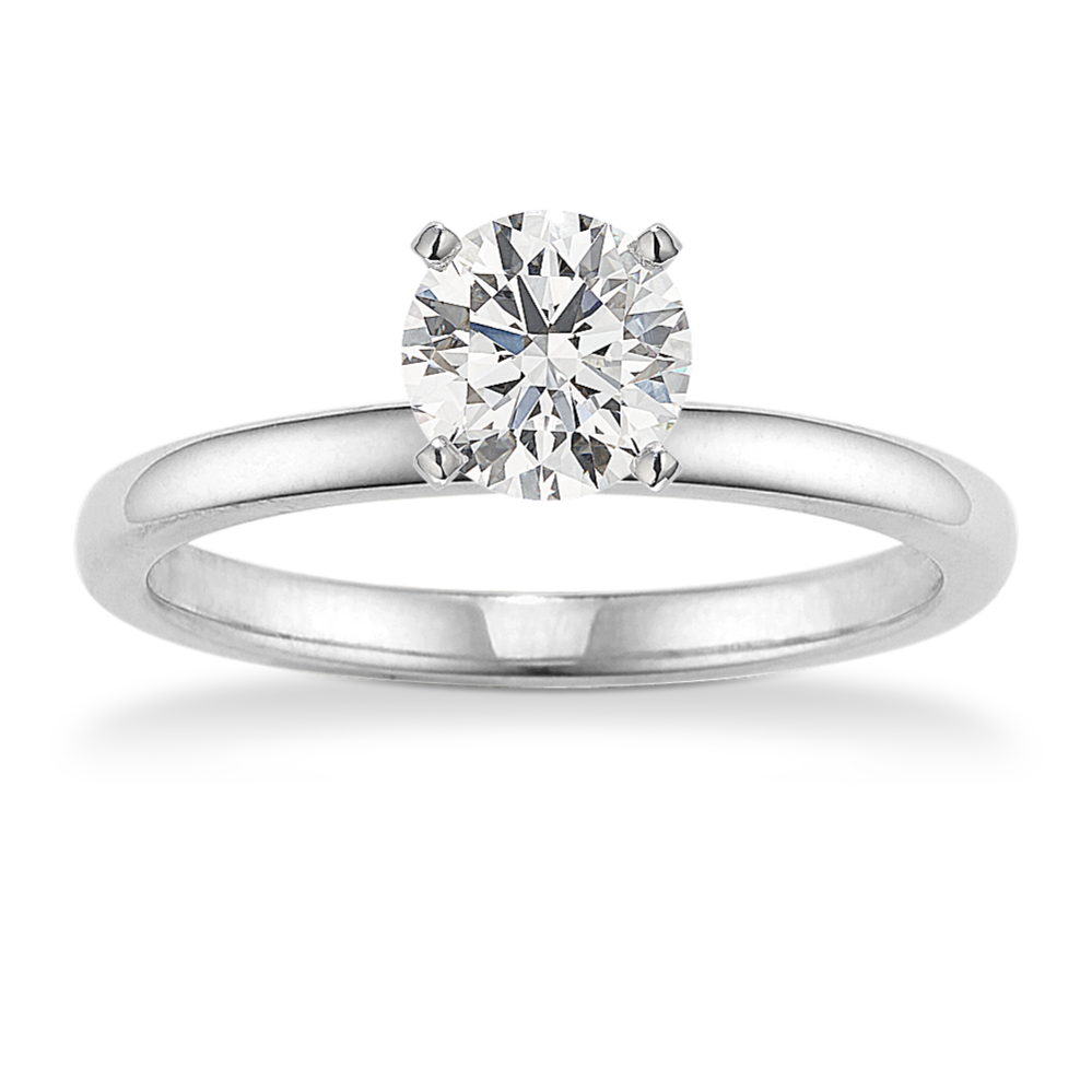 0.6 ct. Natural Diamond Engagement Ring in White Gold