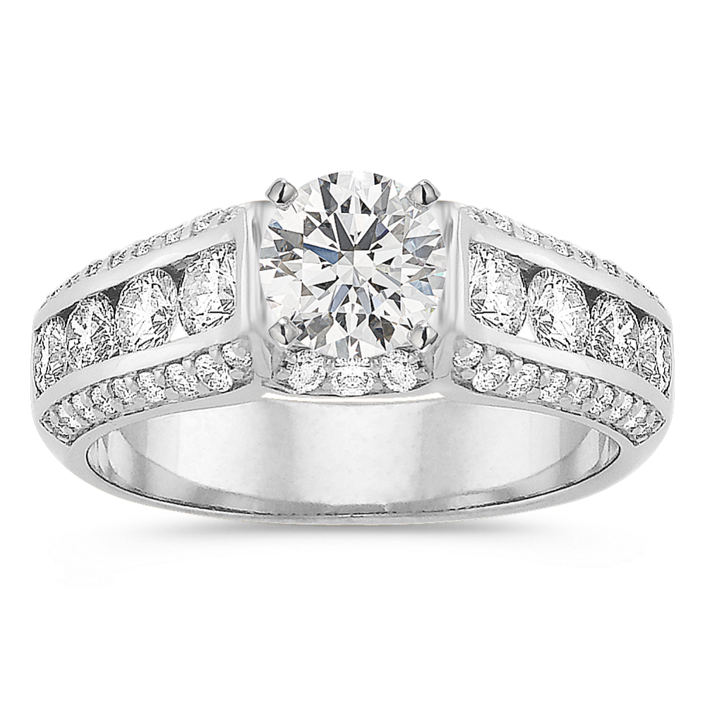 Glistening Channel-Set Engagement Ring