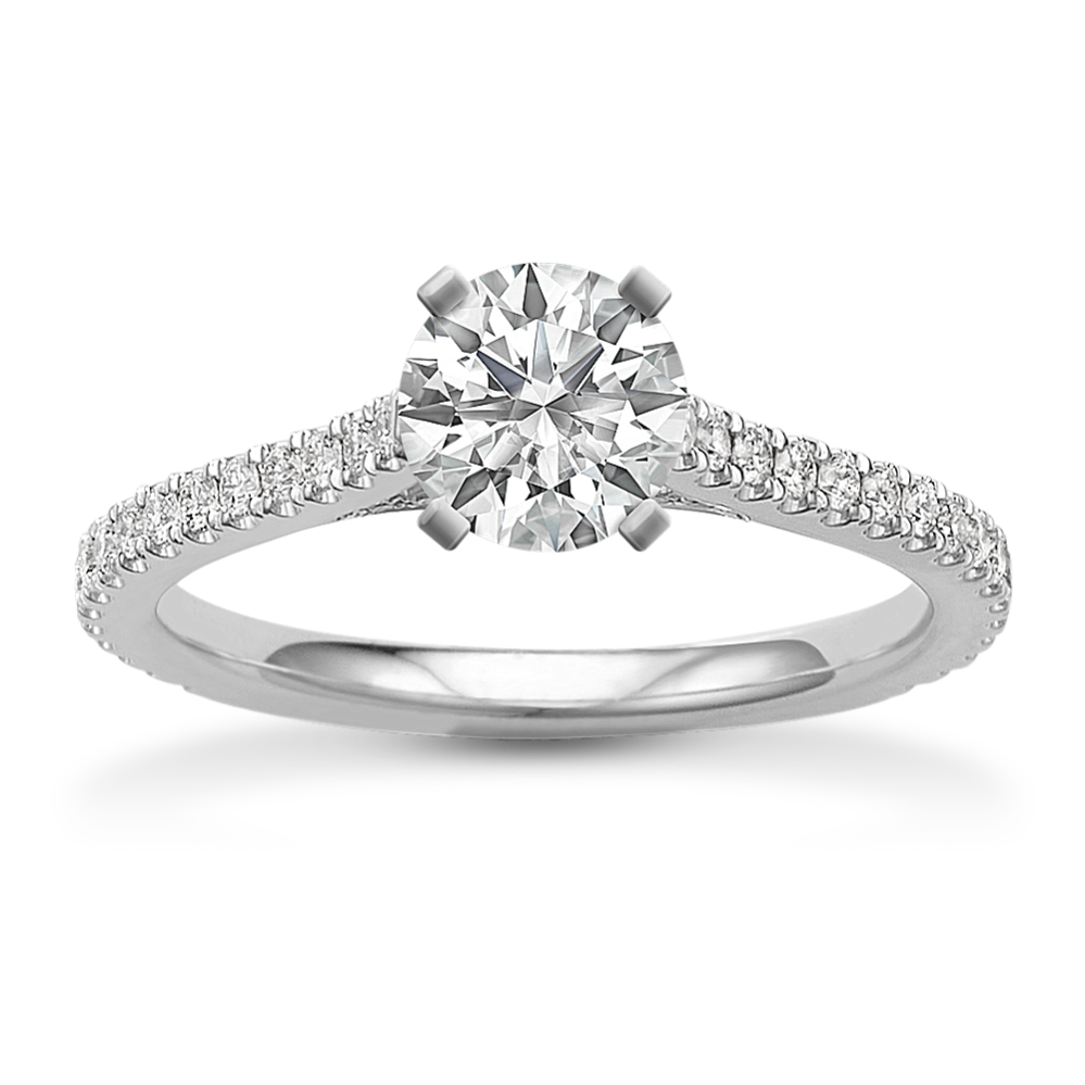 0.61 ct. Natural Diamond Engagement Ring in Platinum