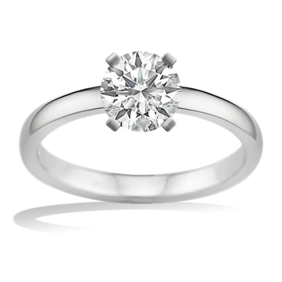 Solitaire Engagement Ring in Platinum with Brilliant Round Diamond
