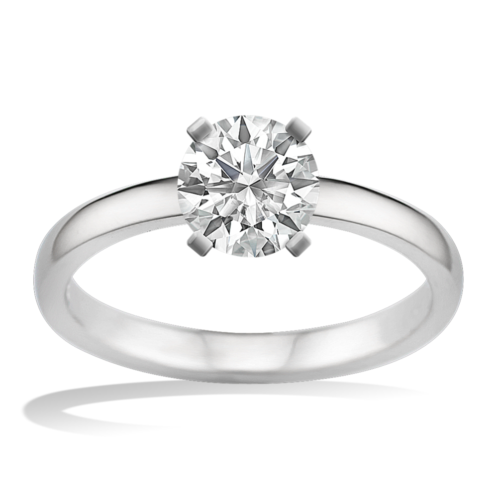0.7 ct. Natural Diamond Engagement Ring in Platinum