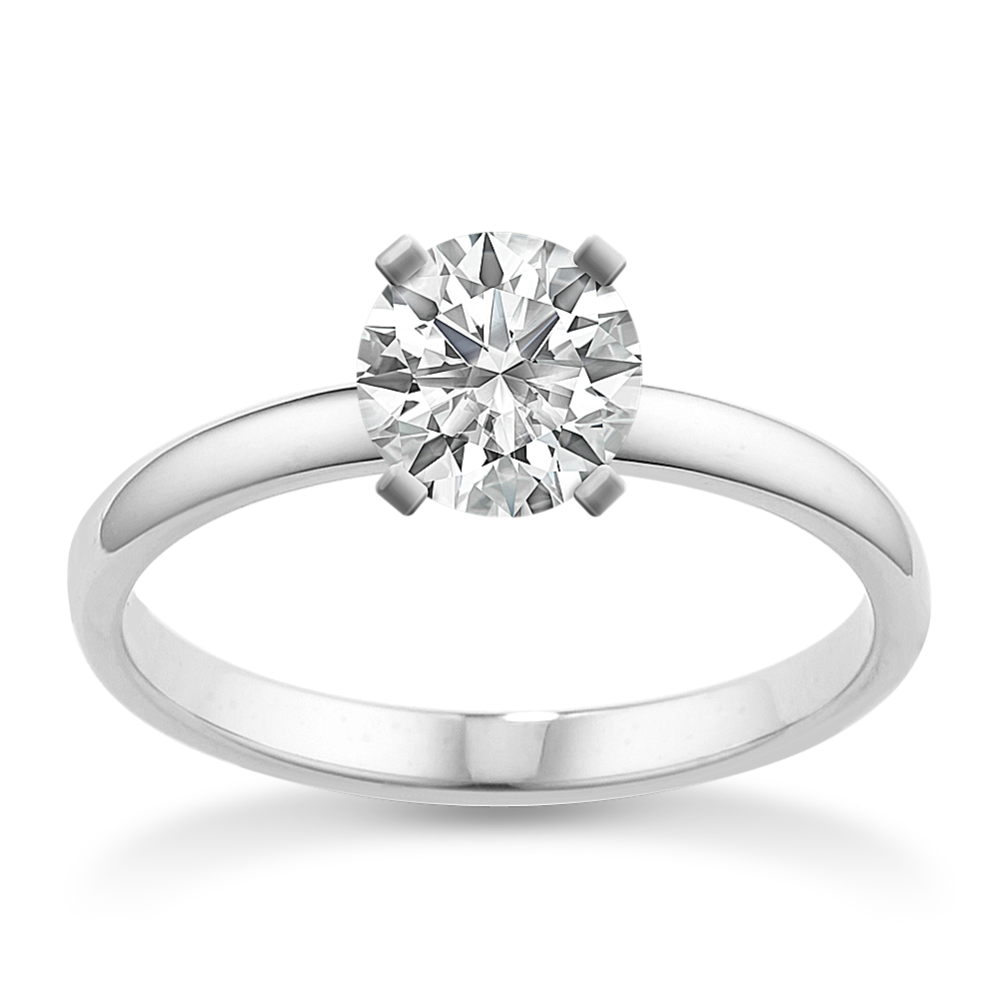 0.73 ct. Natural Diamond Engagement Ring in White Gold