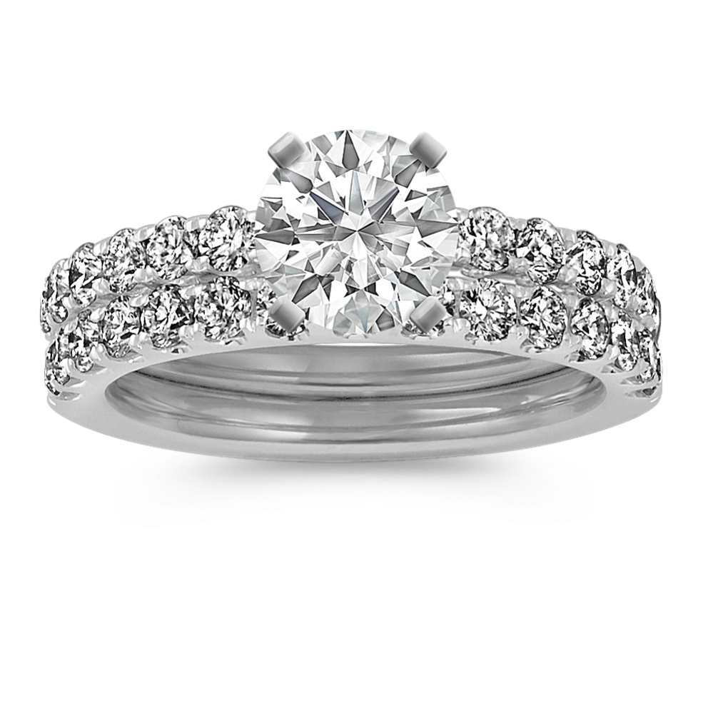 0.71 ct. Natural Diamond Engagement Ring in White Gold