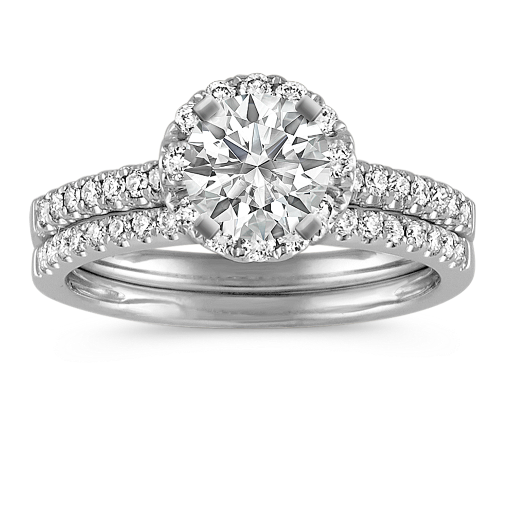 0.75 ct. Natural Diamond Engagement Ring in White Gold