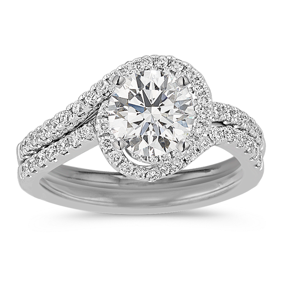 Fresco Interlocking Swirl Diamond Wedding Set