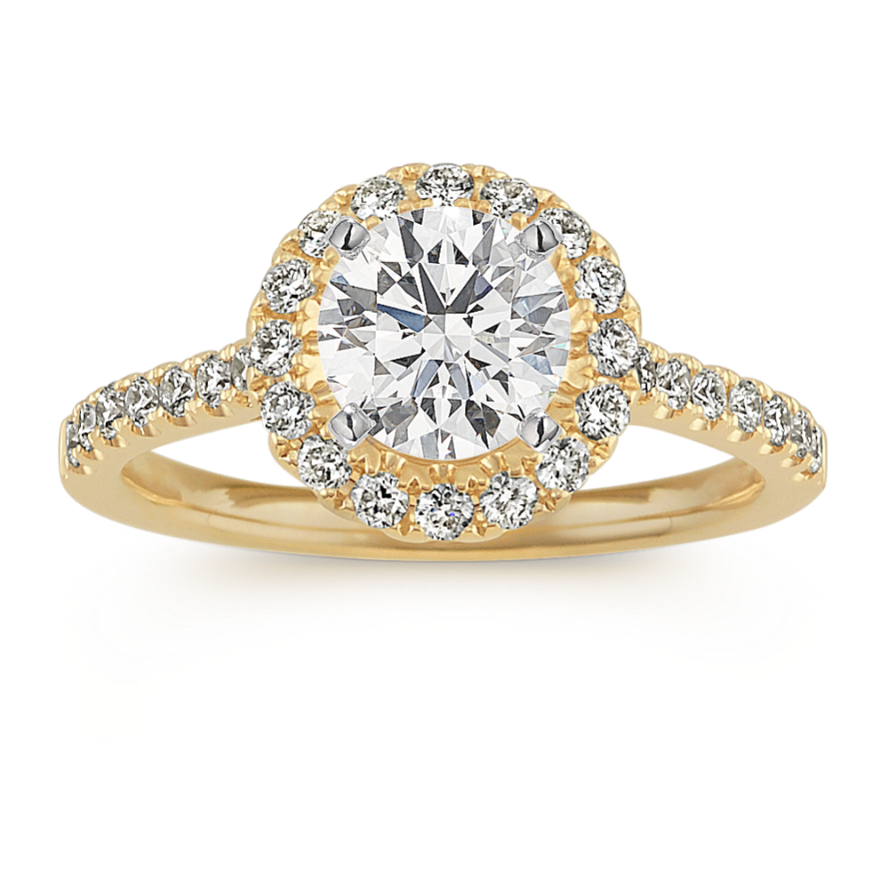 Vista Halo Engagement Ring for 0.75 ct Round