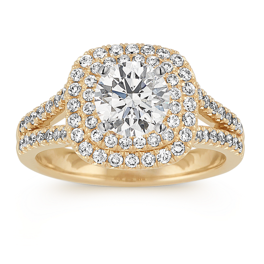 Rita Double Halo Engagement Ring