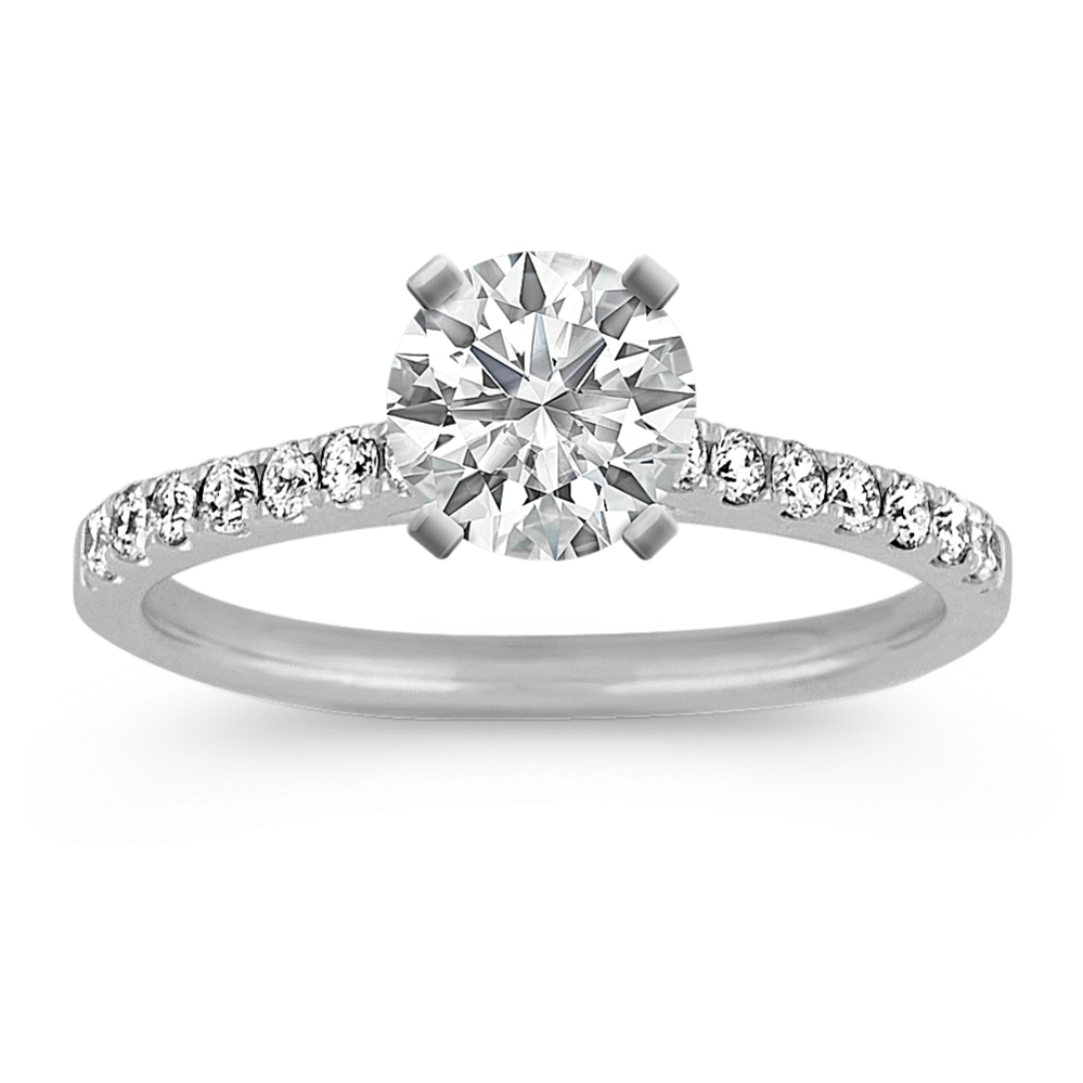 0.7 ct. Natural Diamond Engagement Ring in Platinum