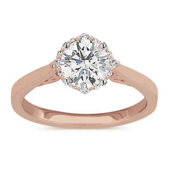 Vintage Diamond Halo Engagement Ring